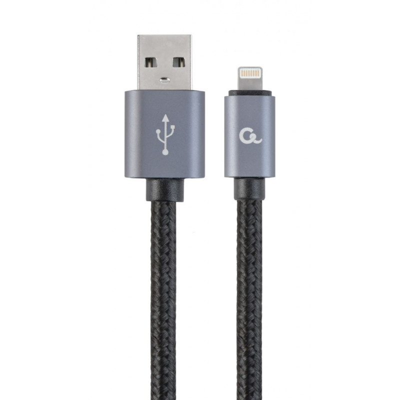 Gembird CCB-mUSB2B-AMLM-6 USB2.0 - Lightning cable 1,8m Black