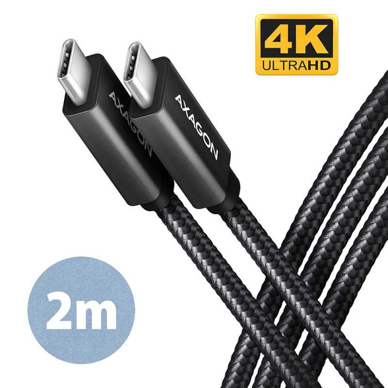 AXAGON BUCM32-CM20AB Speed+ USB-C  USB-C 3.2 Gen 2 Cable 2m Black