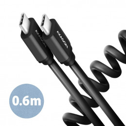 AXAGON BUCM-CM10TB Twister USB-C  USB-C Cable 0,6m Black