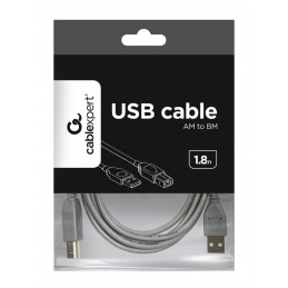 Gembird CCP-USB2-AMBM-6G USB2.0 A-plug B-plug cable 1,8m Grey