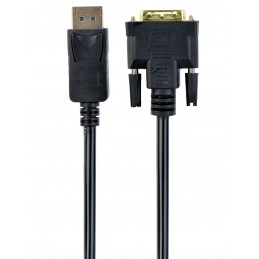 Gembird CC-DPM-DVIM-3M DisplayPort to DVI-D (Dual Link) (24+1) adapter cable 3m Black