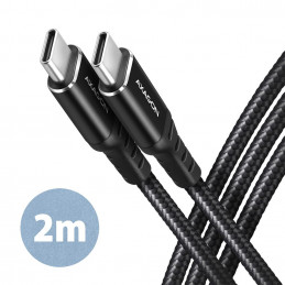 AXAGON BUCM-CM20AB HQ USB-C  USB-C cable 2m Black