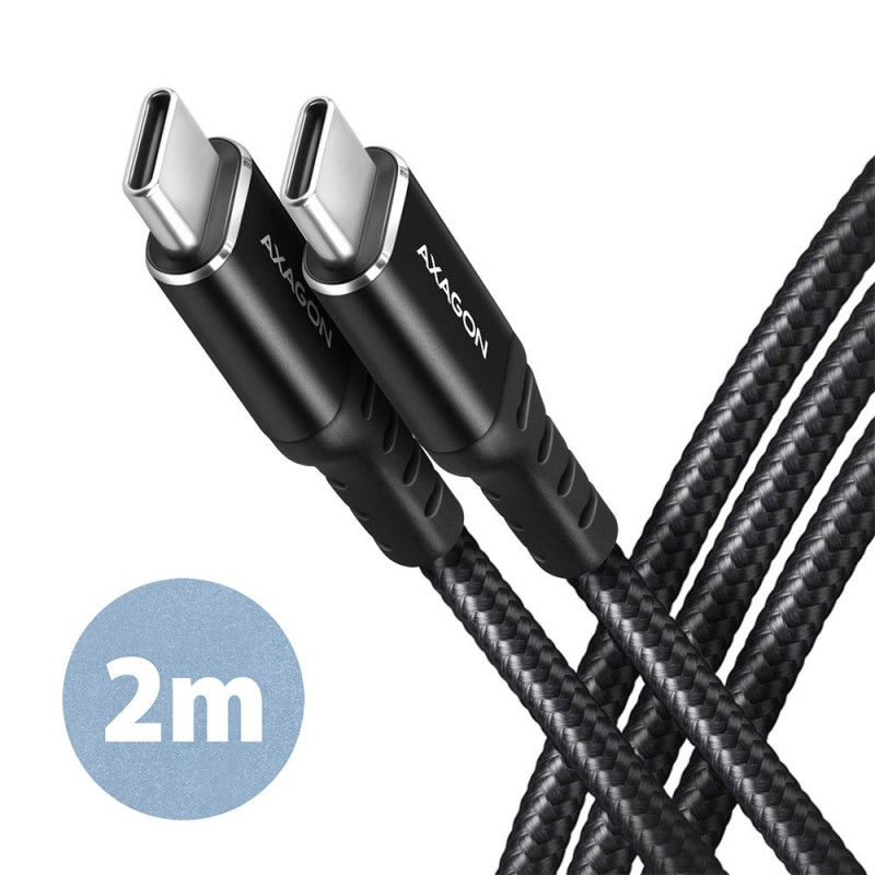 AXAGON BUCM-CM20AB HQ USB-C  USB-C cable 2m Black