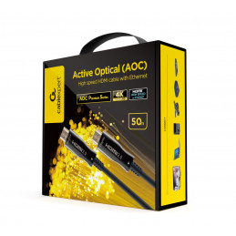Gembird CCBP-HDMI-AOC-50M-02 Active Optical AOC High speed HDMI cable with Ethernet AOC Premium Series 50m Black