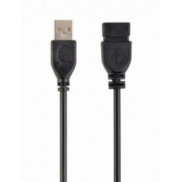 Gembird CCP-USB2-AMAF-6 USB 2.0 A- A-socket 6ft cable 1,8m Black