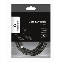 Gembird CCP-USB3-AMCM-10 USB 3.0 AM to Type-C cable AM/CM 3m Black