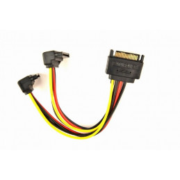 Gembird CC-SATAM2F-02 cable power SATA 15 pin - 2x SATA HDD angled connectors 0,15m
