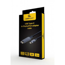 Gembird CC-USB3C-DPF-01-6 USB Type-C to DisplayPort male adapter cable 1,8m Space Grey