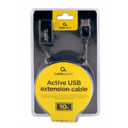 Gembird UAE-01-10M USB 2.0 active extension cable 10m Black