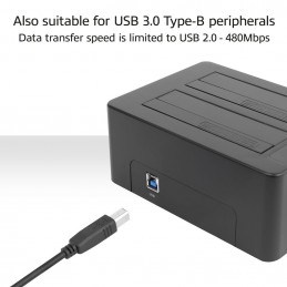 ACT USB Type-C female to USB-B 2.0 printer adapter cable 0,2m Black