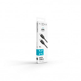 FIXED hosszú USB-C/USB-C kábel, 2m, fekete
