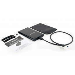 Gembird E2-U3S-6 USB3.1 Enclosure Aluminium with USB Type-C Black