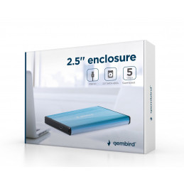 Gembird 2,5" EE2-U3S-3-B USB3.0 Enclosure Aluminium Blue