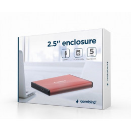 Gembird EE2-U3S-3-P USB3.0 2,5" Enclosure Aluminium Pink
