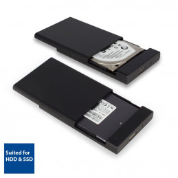 ACT AC1215 USB3.2 2,5" Hard Drive Enclosure Screwless Design Black