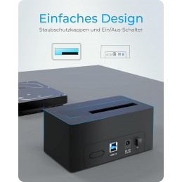 Raidsonic IB-1122-U3 DockingStation for 1x HDD/SSD with USB 3.2 Gen 1 Type-A interface