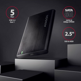 AXAGON EE25-XA6C 2,5" USB3.0 HDD SATA Aline Box Black