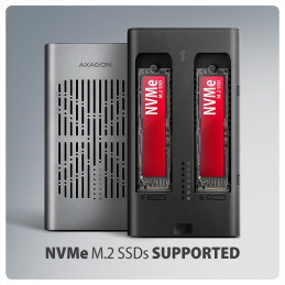 AXAGON EEM2-20GD USB-C 20Gbps Dual M.2 NVMe SSD Clone Mastert Enclosure
