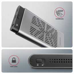 AXAGON EEM2-20GD USB-C 20Gbps Dual M.2 NVMe SSD Clone Mastert Enclosure