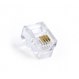 Gembird RJ11/MP-6P4C/100 Modular plug (15u") 100 pcs per polybag