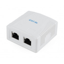 Gembird NCAC-2F5E-01 CAT5E FTP 2-port surface mount box