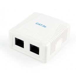 Gembird NCAC-2U5E-01 CAT5E UTP 2-port surface mount box