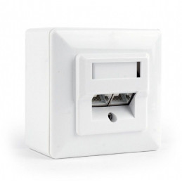 Gembird CAT6 STP 2-port wall mount face plate