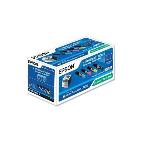 Epson C1100 4k (S050268) eredeti toner multipack