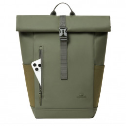 RivaCase 7826 ECO 17L Roll top backpack 14" Olive Green