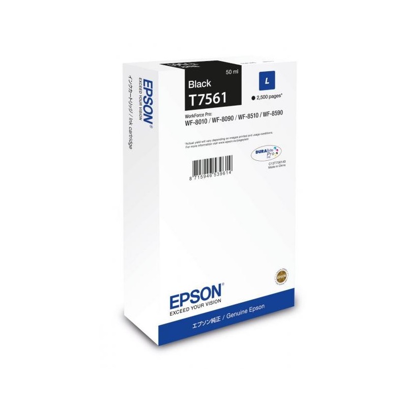 Epson T7561 fekete eredeti tintapatron