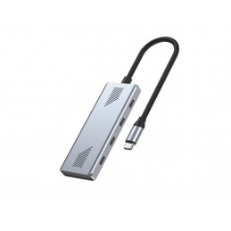 Gembird 4-portos USB3.2 HUB Silver