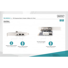 Digitus IEEE 1394a Interface Card, PCIexpress, 3 Port