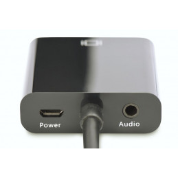 Digitus DA-70461 HDMI to VGA converter adapter Typ A - VGA (D-Sub) connector 3,5mm audio jack Black