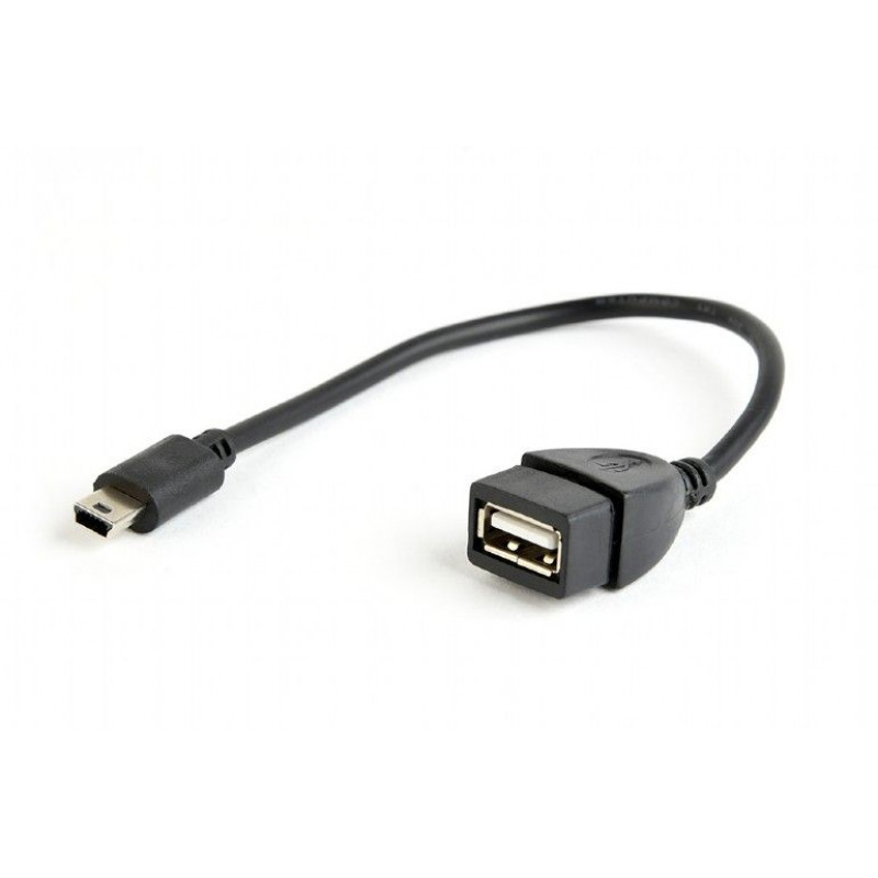 Gembird USB OTG AF to Mini-BM cable 0,15m Black