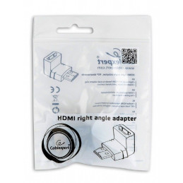Gembird A-HDMI90-FML HDMI right angle adapter 90° downwards Black
