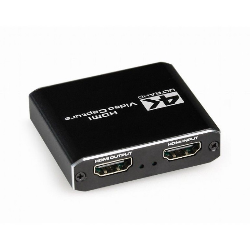 Gembird USB HDMI Grabber 4K pass-through HDMI Black