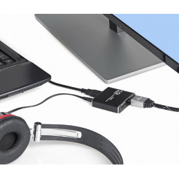 Gembird USB HDMI Grabber 4K pass-through HDMI Black