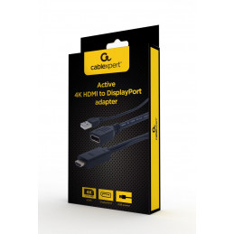 Gembird A-HDMIM-DPF-01 Active 4K HDMI to DisplayPort Adapter Black