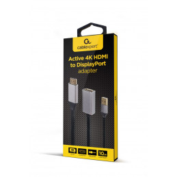 Gembird A-HDMIM-DPF-02 Active 4K HDMI male to DisplayPort female adapter Black