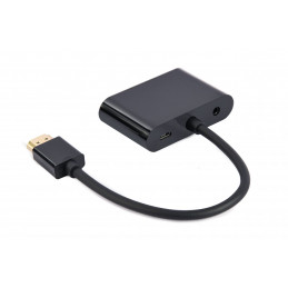 Gembird A-HDMIM-HDMIFVGAF HDMI male to HDMI female + VGA female + audio adapter cable Black