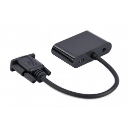 Gembird A-VGA-HDMI-02 VGA to HDMI + VGA adapter cable 0,15m Black