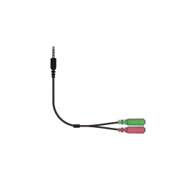 Genius ACC-100 3,5mm jack - 2x 3,5mm 24cm Black