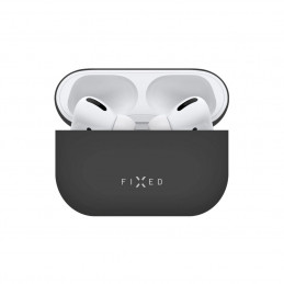 FIXED Silky szilikon tok Apple Airpods Pro fülhallgatóhoz, fekete