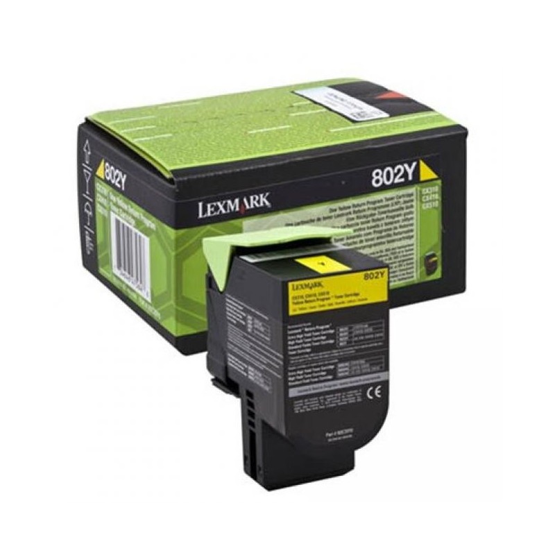 Lexmark [802Y] 80C20Y0 sárga eredeti toner