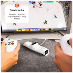 FIXED Kettős töltőállomás Xbox Series S, X kontrollerhez és One vezeték nélküli vezérlőkhöz, fehér