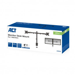 ACT AC8302 Monitor Desk Mount For 2 Monitors / Up to 35" VESA Black
