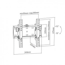 Gembird WM-42T-02 Tilt TV Wall Mount 23”-42” Black