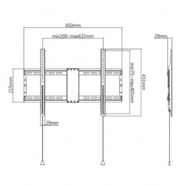 Gembird WM-80F-01 Fixed TV Wall Mount 37"-80" Black