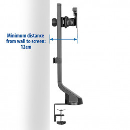 ACT AC8321 Single Monitor Arm Office Quick Height Adjustment 10"-35" Black