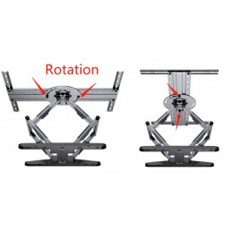 Gembird WM-80STR-01 Rotating full motion TV wall mount 40" - 80" Black
